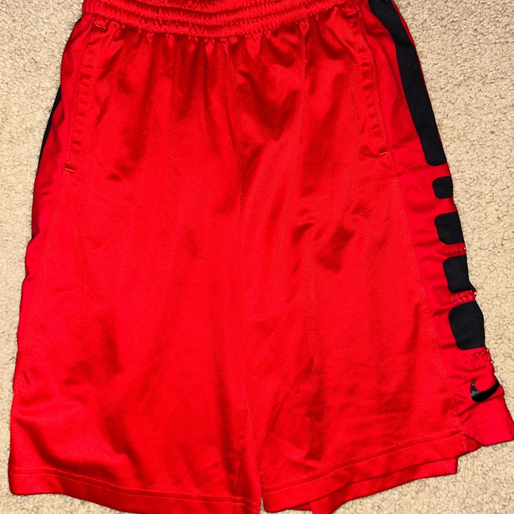 Nike Red and Black Athletic Shorts